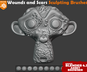 Wounds And Scars Brushes For Blender