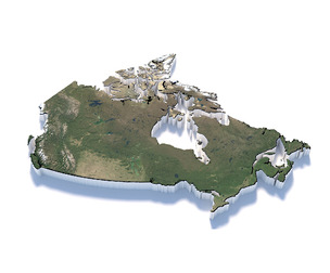 Canada Terrain Map