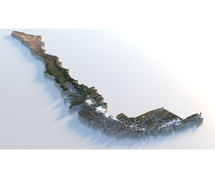 Chile Terrain Map