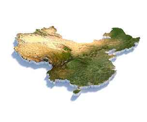 China Terrain Map