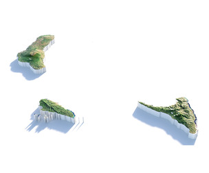 Comoros Komori  Comores  Terrain Map