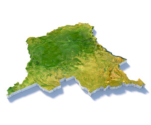 Congo Democratic Republic Terrain Map