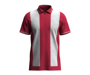 HALF-ZIP STRIPED POLO T-SHIRT   | Marvelous | Blender