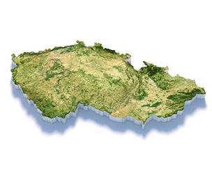 Czechia Ceska Republic Cesko Terrain Map