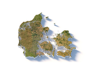 Denmark Terrain Map