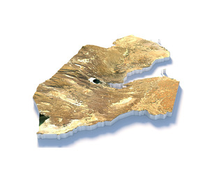 Djibouti Terrain Map
