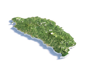 Dominica Terrain Map