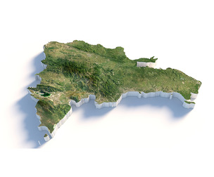 Dominican Republic Terrain Map