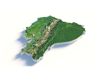 Ecuador Terrain Map