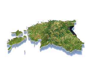 Estonia Terrain Map