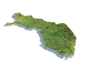 Finland Suomi Terrain Map