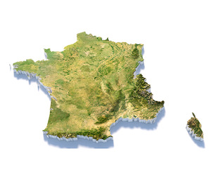 France Terrain Map