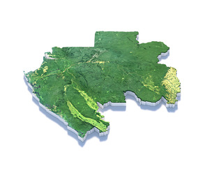 Gabon Terrain Map
