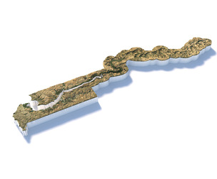 Gambia Terrain Map