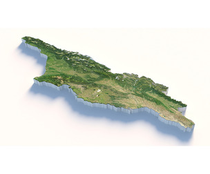 Georgia terrain map