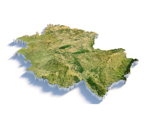 Germany Deutschland Terrain Map