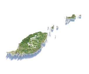 Grenada Terrain Map