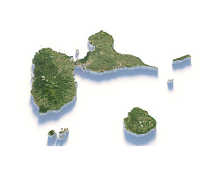 Guadeloupe Terrain Map