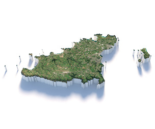 Guernsey Terrain Map