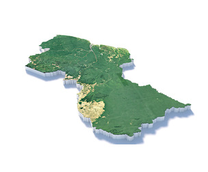 Guyana Terrain Map