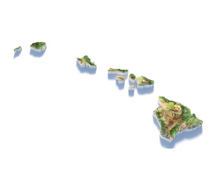 Hawaii Terrain map