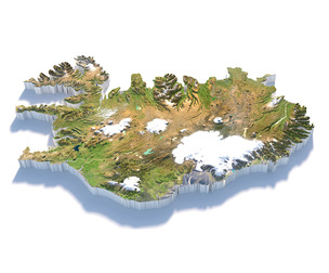 Iceland Terrain Map