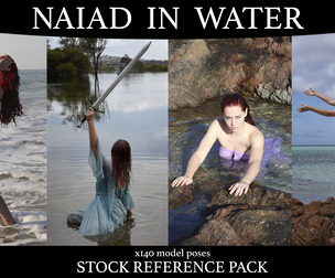 Naiad Nymph in water - Fantasy Stock Model Pose Reference Pack