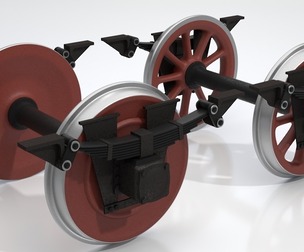 Railway wheels with springs