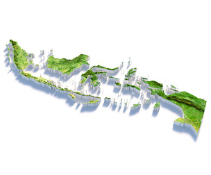 Indonesia Terrain Map