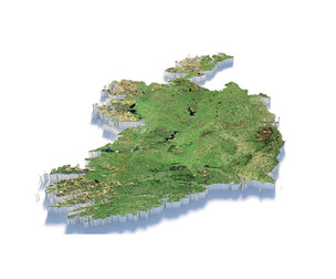 Ireland Terrain Map