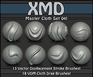 VDM Master Cloth Set 04 - ZBrush Brushes