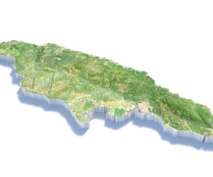 Jamaica Terrain Map