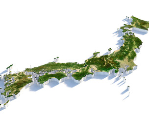 Japan Terrain Map