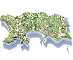 Jersey Terrain Map