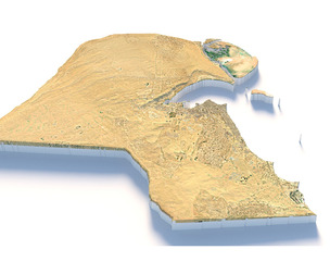 Kuwait Terrain Map