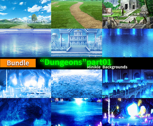 【Bundle】Fantasy Backgrounds “Dungeons"part01