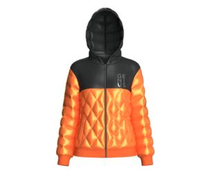 Girls Puffer Hoodie With Red And Black  | Marvelous | Blender