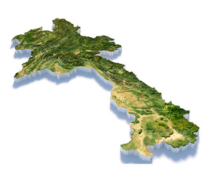 Laos Terrain Map