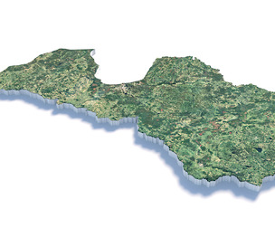 Latvia Terrain Map