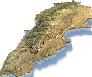 Lebanon Terrain Map