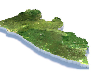 Liberia Terrain Map