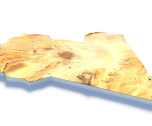 Libya Terrain Map