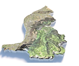 Liechtenstein Terrain Map