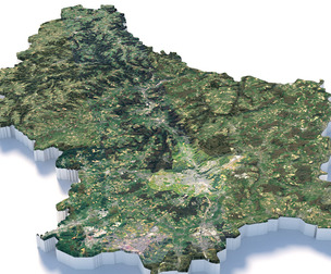 Luxembourg Terrain Map