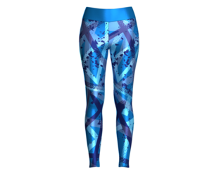 Girls Sports Leggings-Blue Print  | Marvelous | Blender