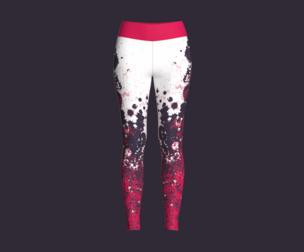 Girls Sports Leggings-Red Printed  | Marvelous | Blender