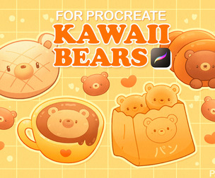 Procreate Brushes Cute Bears Buns