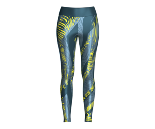 Girls Sports Leggings-Yellow Printed  | Marvelous | Blender