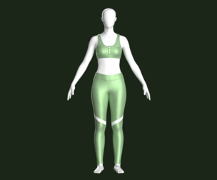 Girls Bralette With Leggings V2  | Marvelous | Blender