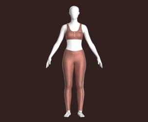 Girls Bralette With Leggings V3  | Marvelous | Blender